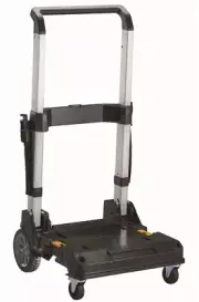 DeWalt TSTAK TROLLEY w/Foldable Handle, Locking Strap, Lockable Front Wheels