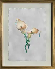 Silviya Neri Artist Calla Lilies Botanical Handmade Illustration