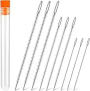 WONVOC 9 pcs Long Sewing Needles - 3 Sizes Stitching Needles-3.5/4.9/5.9'', Big Eye Hand Sewing Needles for Stitching and Crafting Projects for Sewing Curtain, Cushion, Carpet, Sofa