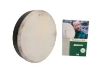 18" Mulberry Wood Irish Bodhran Frame Drum w/ Tipper + Book & DVD
