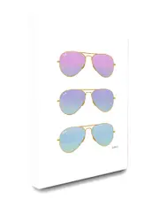 Stupell The Stupell Home Decor Collection Pink Purple and Blue Sunset Ombre Aviator Sunglasses
