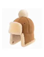 [Ozwear Ugg] Sheepskin Up Flip Hat in Chestnut