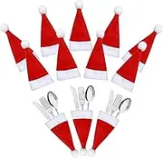 Christmas Mini Hats, 12 PCS Mini Santa Hats for Party Dinnerware Decorations (12 x 6cm/4.72 x 2.36in)