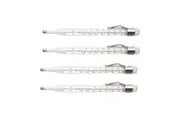 4x Cuisena Clip-On Analogue Glass Candy Thermometer Confectionery Cooking Clear