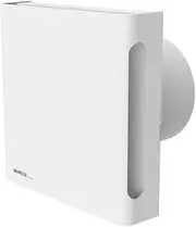 Manrose Quiet Conceal Humidity Extractor Fan 100mm White IPX5 4" IPX5 Rated 75m3/hr 21L/s 6W 160x160x40mm Bathroom Ensuite Wall Panel Ceiling Mount Humidistat Run-on Timer Spring Return Shutter
