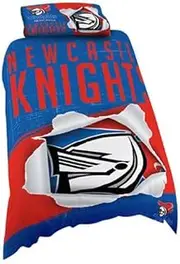 Newcastle Knights NRL Single Quilt Doona Cover Pillow Case Set