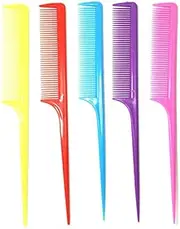 XIAOL Rat Tail Comb Color Plastic Pointed Tail Comb Haircutting Comb Makeup Hairdressing Partition Comb 1PC Multicolor one-size