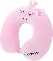 CONGARTENO Unicorn Shaped Neck Pillow Travel Sleeping Pillow for Soft Memory Car Sleep Cushion for Airplane Office Lightweight Design for Naps