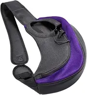 FRCOLOR Dog Cat Crossbody Bag Pet Carrying Shoulder Bag Phone Compartment Wide Straps Fashionable Grid Pattern