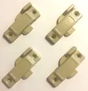 NEW 4-PACK UNIVERSAL SASH SWEEP WINDOW LOCK LATCH DURABLE SOLID COMPOSITE BEIGE