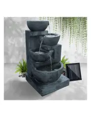 Gardeon 4 Tier Solar Powered Fountain with Light 72cm Blue