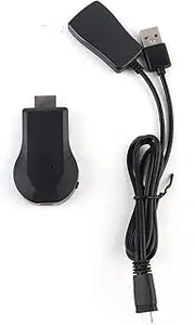 Wireless Display Receiver Dongle Adapter, SupportsMiracast DLNA, 1080P Video Output, Stable WiFi, Portable Design for TV, Monitor, and Projector