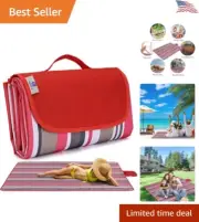 Heavy-Duty Beach Blanket - Durable Sandproof Waterproof - Portable Foldable