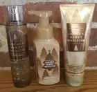 Lot Of 3 Bath and Body Works GOLDEN BERRY MISTLETOE Body Cream, Fine Mist, Soap