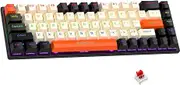 60% Wireless Mechanical Keyboard, MACHNIVO K11 68 Keys Gaming Keyboard Hot Swappable, 2.4Ghz/Bluetooth/USB-C to A Cable, RGB Creamy Keyboard Compatible with Windows/Mac (Red Switch, Black & Orange)