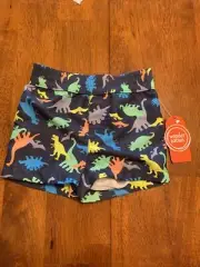 Wonder Nation Boys Dinosaur Swim Shorts/Trunks Size 12M Multicolor New ￼