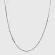 Mens Cuban Chain 3mm Silver 316L Stainless Steel Link Necklace Miami Curb Hip Hop