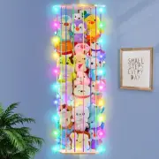 Stuffed Animals Storage Organizer with LED Light Corner Hanging Stuffed Anima...