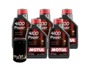 5L Motul 4100 POWER 15W50 Wix XP Filter Engine Motor Oil Change Kit API SL/CF
