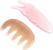 HIAKDOFT 1Set Y Shaped Scraping Tools Comb Massage Plate for Skin Elasticity Toning Eye Puffiness Reduction Comfortable Material