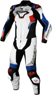 Macna Armadyl, leather suit 2pcs. perforated , color: Black/White , size: 50
