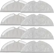 YBVABE Mopping Pads for Roborock Q5 Pro /Q5 Pro+/Q5 /Q8 Max+/ Q7 Max+ /Q7 /S6 MaxV /S6 Pure /S5 Max /S5/ E Series Robot Vacuum Cleaner 8Pcs Mop Pad Replacement Accessories