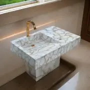 24"x15" White Agate Stone Wash Basin Handcafted Agate Countertop Basin Home Deco