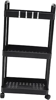 NUOBESTY Rolling Cart Trolley Rack Wheels for Kitchen Bathroom Office Storage Material Versatile Multi-use Utility Organizer for Snacks Bottles Sundries