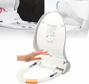 Smart Toilet Seat, Touch Control Replacement Seat Cover/with Roll Film, Seat Heating + Night Light, Slow Lowering Cover/Silent, 19.69×15.2×4.9 (inch), Home Use,A