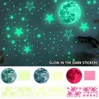 435Pcs Glow in The Dark Stars Wall Stickers Glowing Stars for Ceiling-~^
