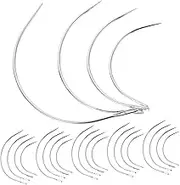 ARTSEWPLY 48Pieces Eye Curved Weaving Needles Hand Sewing Needles for Crafting Wig Making Repair and Upholstery Projects