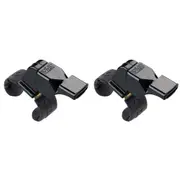 2PK Fox 40 Summit Classic Whistle Coach/Sports Accessory w/ Fingergrip Black