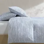 Calvin Klein Washed Percale Wavy Stripe 3 Piece Comforter Set, King