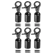 0.51" Cord End Cap Terminator Cord for Tassel Jewelry Making, 6Pcs Black