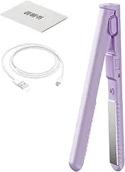 Curling Travel Iron - 6.69Inches Traveel Hair Straightener | 10W Portable Cordless Straightener | USB Charging Wand Styling Tool for Women Girls Home, Women