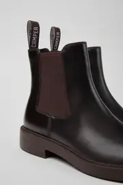 Dean Brown leather ankle boots for men