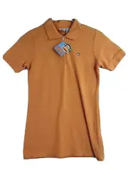 New Paul Frank Julius Monkey Logo Girls Youth Orange Polo Size Small