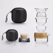 portable tea set glass tea pot filter net tea cup clear portable tea bag China