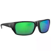 Costa Tailfin Matte Black Sunglasses w/Green Mirror 580P M 06S9113-91130760