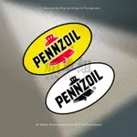 【台灣出貨】PENNZOIL 美國神油 機油 潤滑油 摩托車機車 汽車車貼 防水反光貼