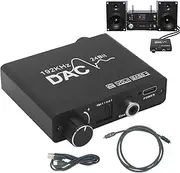 Digital to Analog Converter Box - Audio Converter Adapter | Adjustable Audio Converter Adapter, Portable Stereo Audio Converter, 192khz Analog Converter Box