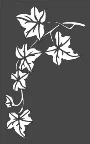 6.5"x10" Clear Plastic Stencil - Leaf Sprig (MC680)
