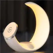 3-in-1 Electromagnetic Wireless Charger with RGB LED Moon Lamp