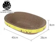 Cat Scratching Board & Toy – Oval Corrugated Paper, Claw Grinding