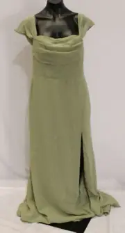 Azazie Saige A-Line Off Shoulder Chiffon Convertible Dress CD4 Pistachio US:A14