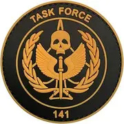 [YeungZhou] Task Force 141 PVC Morale Patch, 3 in Diameter, (141 Yellow)