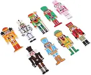Homoyoyo 9pcs Nutcracker Iron Patches Cute Embroidered Appliques for Clothing Backpacks and Holiday Crafts Durable Easy Adhesive Application for Festive Decorations