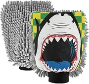 Cartoon White Shark Car Wash Mitts Microfiber Scratch Free Car Clean Gloves Car Cleaning Sponge