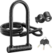 Bike U Lock,Heavy Duty Combination Bicycle U Lock Shackle 4Ft Length Security Ca