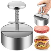 Burger Press, Stainless Steel Adjustable Hamburger Meat Press, Non Stick Patt...